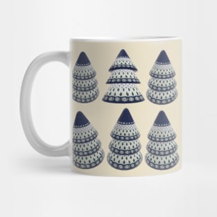 Boleslawiec pottery Christmas trees Mug